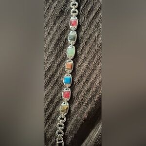 Multicolor Square Link Bracelet